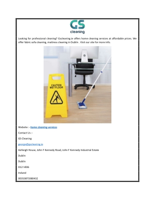 Home Cleaning Services  Gscleaning.ie