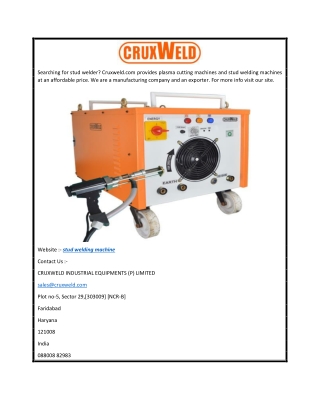 stud welding machine  cruxweld.com