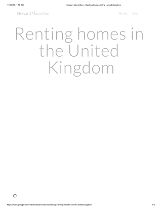 Howard Macmillan - Renting homes in the United Kingdom