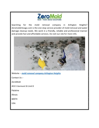 Mold Removal Company Arlington Heights Zeromoldchicago.com