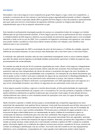 AZUL SEGUROS A ALTERNATIVA MAIS ECONÔMICA E SEGURA PARA SEU SEGURO AUTO.