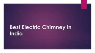 Best Electric Chimney for Kitchen in India