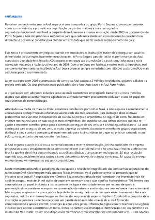 AZUL SEGUROS A ALTERNATIVA MAIS ECONÔMICA E SEGURA PARA SEU SEGURO AUTO.