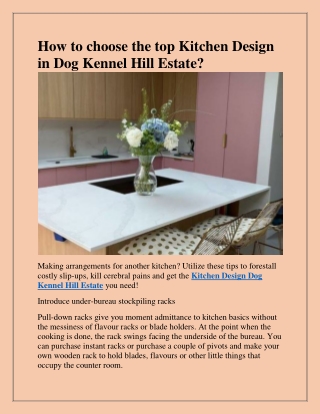 Get the best Kitchen Installations in Dulwich Village