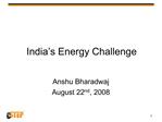 India s Energy Challenge