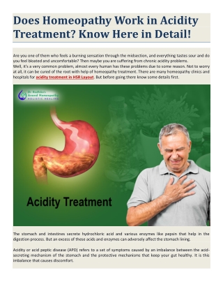 Does Homeopathy Work in Acidity Treatment - Know Here in Detail!