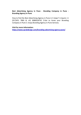 Best Advertising Agency in Pune - Branding Company in Pune - Branding Agency in