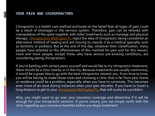 Your Pain and Chiropractors