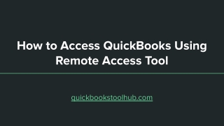 How to Access QuickBooks Using Remote Access Tool