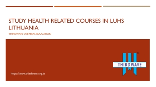 Study Health Related Courses in LUHS Lithuania