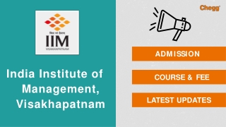 Indian Institute of Management - [IIM-V], Visakhapatnam