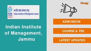 Indian Institute of Management - [IIM-J], Jammu