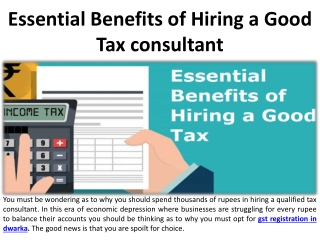 It is critical to hire a professional tax advisor
