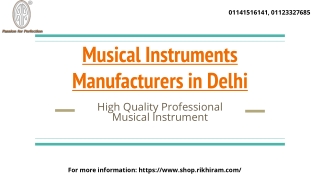 Musical Instruments Manufacturers in Delhi