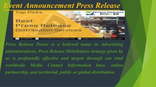 event promotion press release