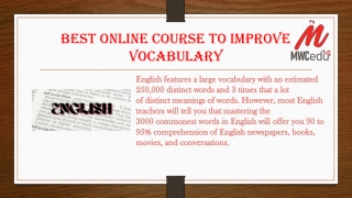 Best Online Course to improve Vocabulary