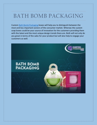 Bath Bomb Packaging