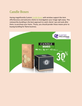 Candle Boxes