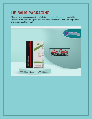 Lip Balm Packaging