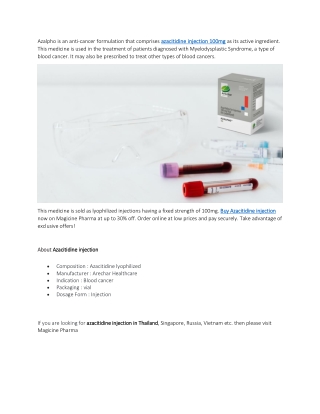azacitidine injection 100mg