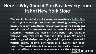 Here is Why Should You Buy Jewelry from Itshot New York Store