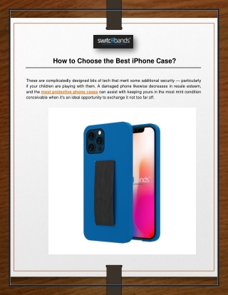 How to Choose the Best iPhone Case?