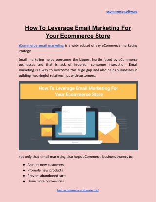 How To Leverage Email Marketing For Your Ecommerce Store