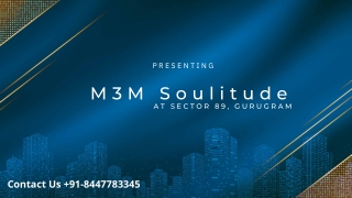 M3M Soulitude Sector-89, Gurugram | 2.5 & 3.5 BHK Boutique Luxury Floors