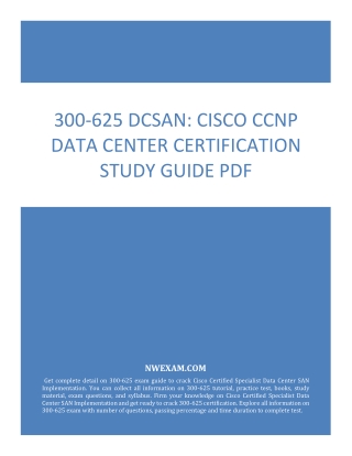 300-625 DCSAN: Cisco CCNP Data Center Certification Study Guide PDF