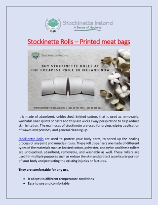 Stockinette Rolls – Printed meat bags