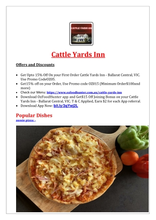 Cattle Yards Inn Ballarat | 15% off Ozfoodhunter – Pizza