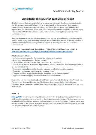 Retail Clinics Market Forecasts to 2028