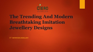 The Trending And Modern Breathtaking Imitation Jewellery Designs