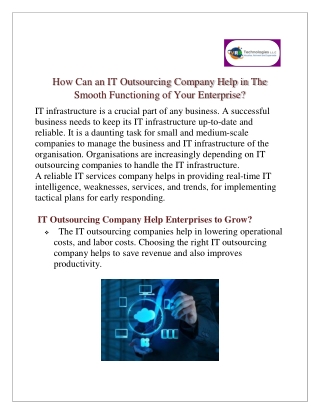 How Can an IT Outsourcing Company Help Your Enterprise in Dubai?