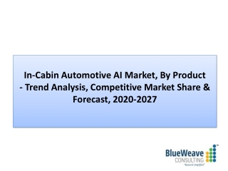 In-Cabin Automotive AI Market Forecast 2021-2027