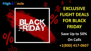 Exclusive Black Friday flight deals | Save up to 50% | Flight Uncle