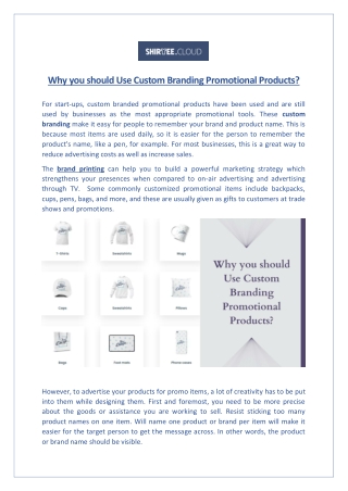 Why you should Use Custom Branding Promotional Products?