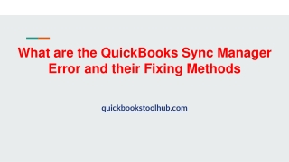 What are the QuickBooks Sync Manager Error and their Fixing Methods