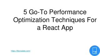 5 Go-To Performance Optimization Techniques For a React App