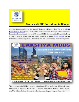Overseas MBBS Consultant in Bhopal