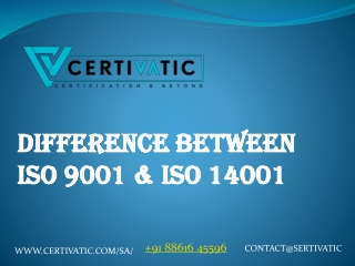 Difference Between ISO 9001 And 14001