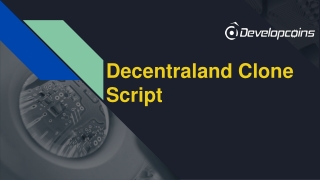 Decentraland Clone Script - Developcoins