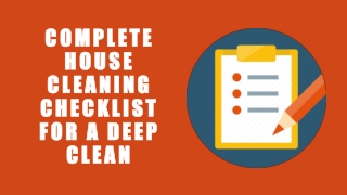 Complete House Cleaning Checklist For A Deep Clean