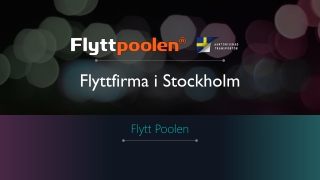 Flyttfirma i Stockholm