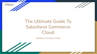 The Ultimate Guide To Salesforce Commerce Cloud