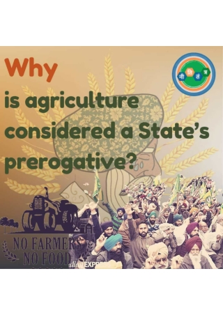 Nititantra: Why Agriculture considered a state subject?