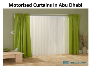 Motorized Curtains In Abu Dhabi