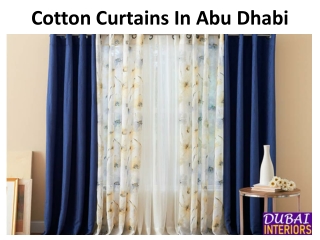 Cotton Curtains In Abu Dhabi