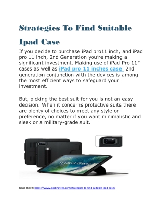 Strategies To Find Suitable Ipad Case