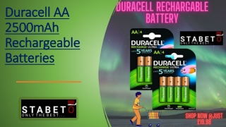 Duracell AA 2500mAh Rechargeable Batteries